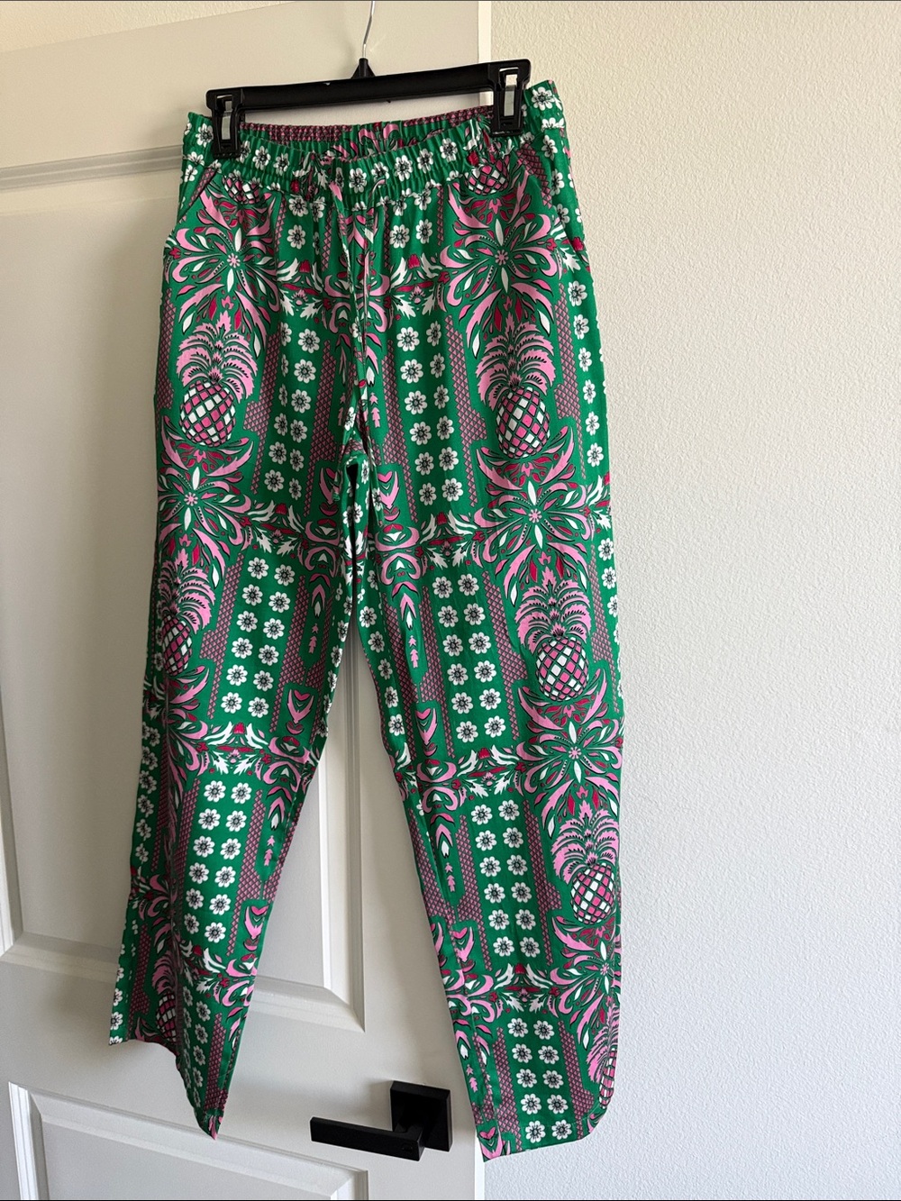Flower print multi colored pants